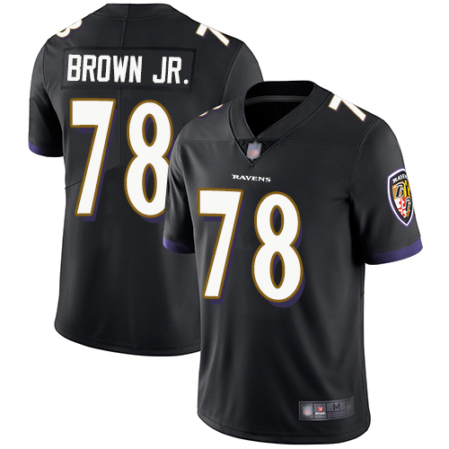 Baltimore Ravens Limited Black Men Orlando Brown Jr. Alternate Jersey NFL Football #78 Vapor Untouchable->women nfl jersey->Women Jersey